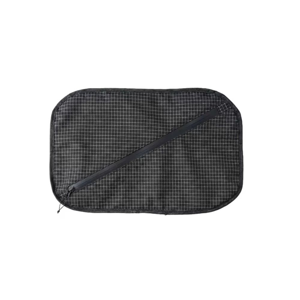 Camp Pillow Compressible - Zachte 2-in-1 kussenopbergtas Retro kleurenrasterpatroon Campinghoofdsteun