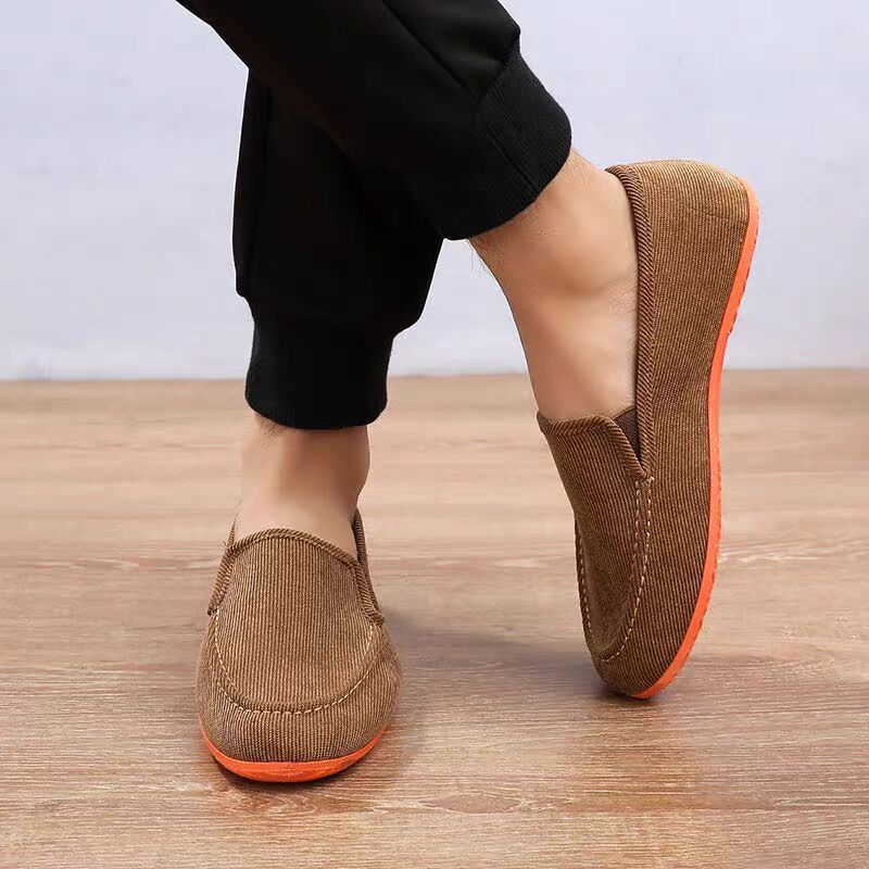 Trekking Poles - Merk Dad Canvas Groene Loafer Schoenen