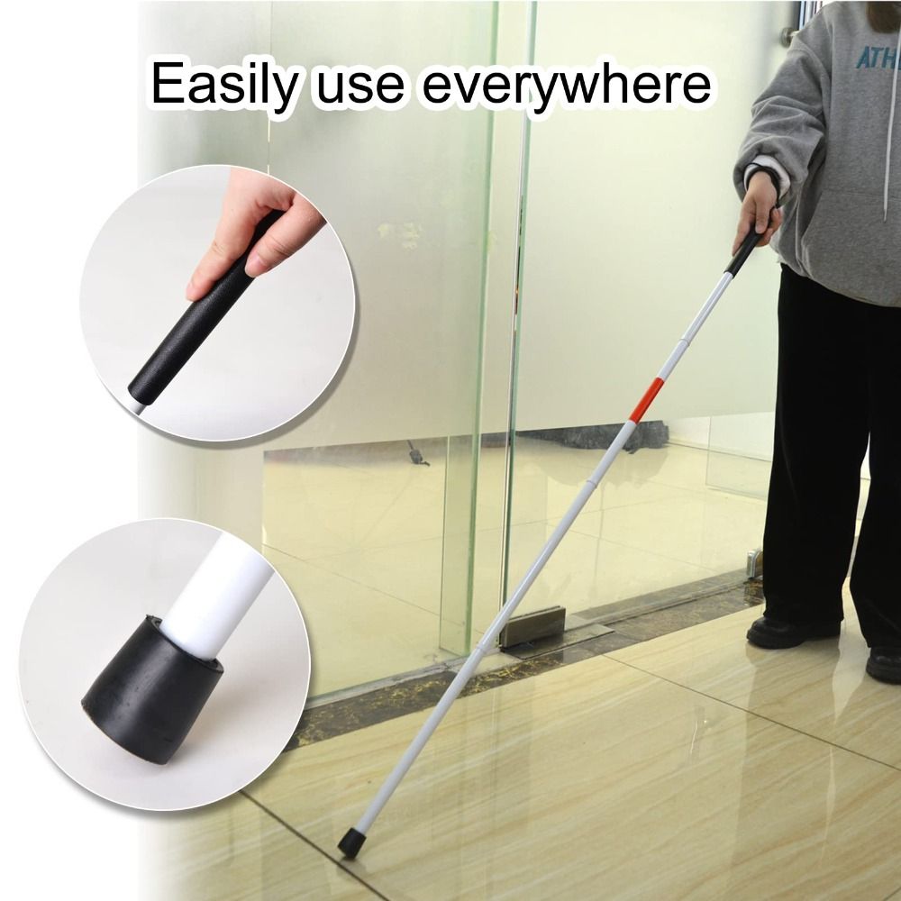 Trekking Poles - Aluminiumlegering blinde wandelstok Reflecterende antislipgreep Wandelstok