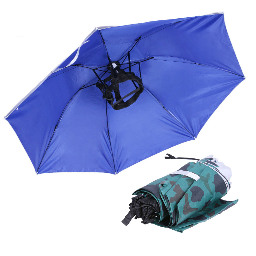 Outdoor Camping Umbrella - Opvouwbare hoofdparapluhoed Regendichte pet Golf Outdoor