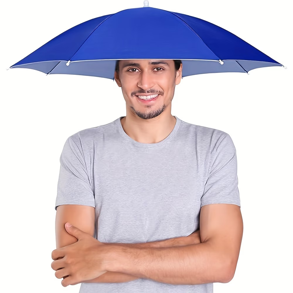 Outdoor Camping Umbrella - Elastische hoofdband parapluhoed, UV-bescherming handsfree zonnehoed