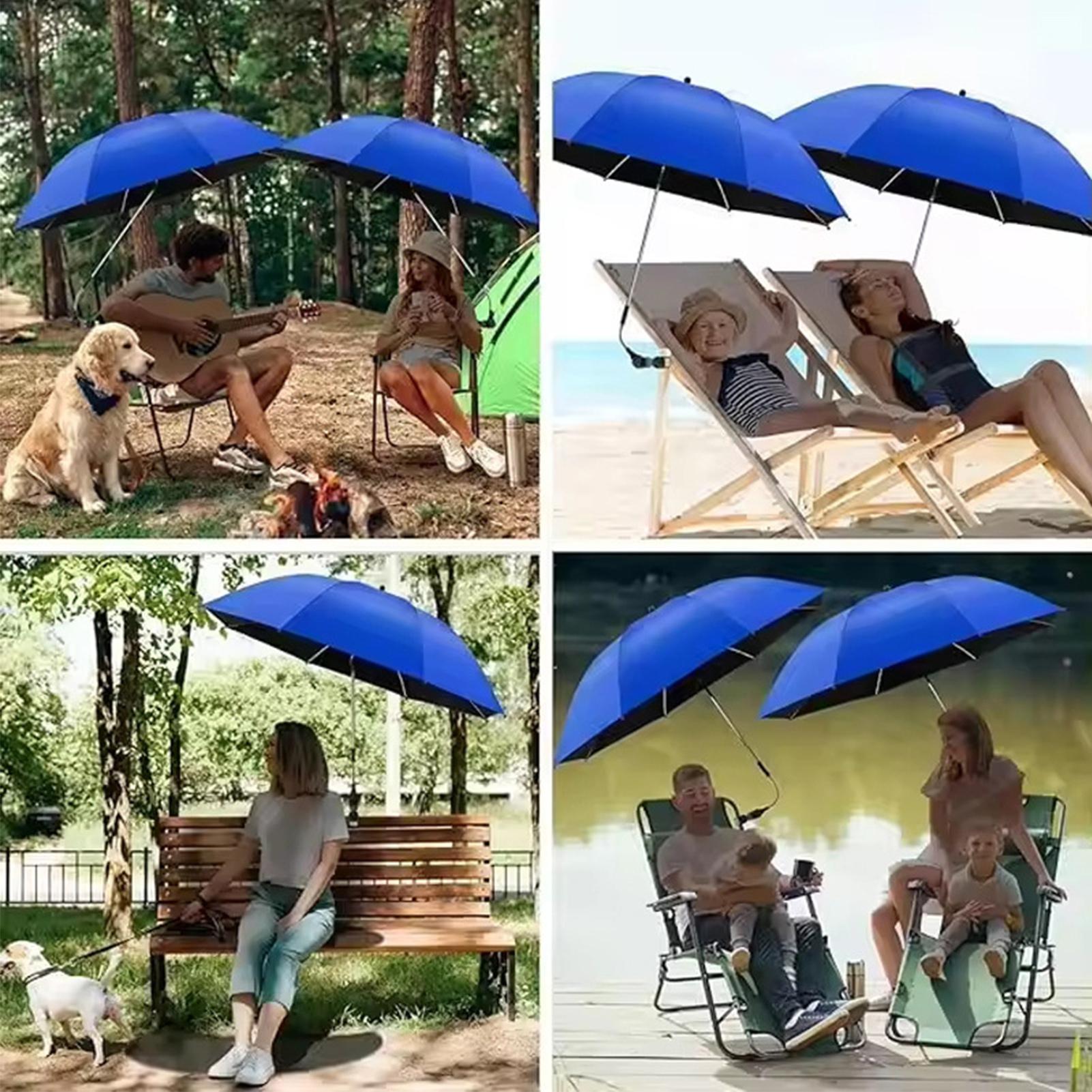 Outdoor Camping Umbrella - 360 graden verstelbare strandparasol, opvouwbare campingparasol