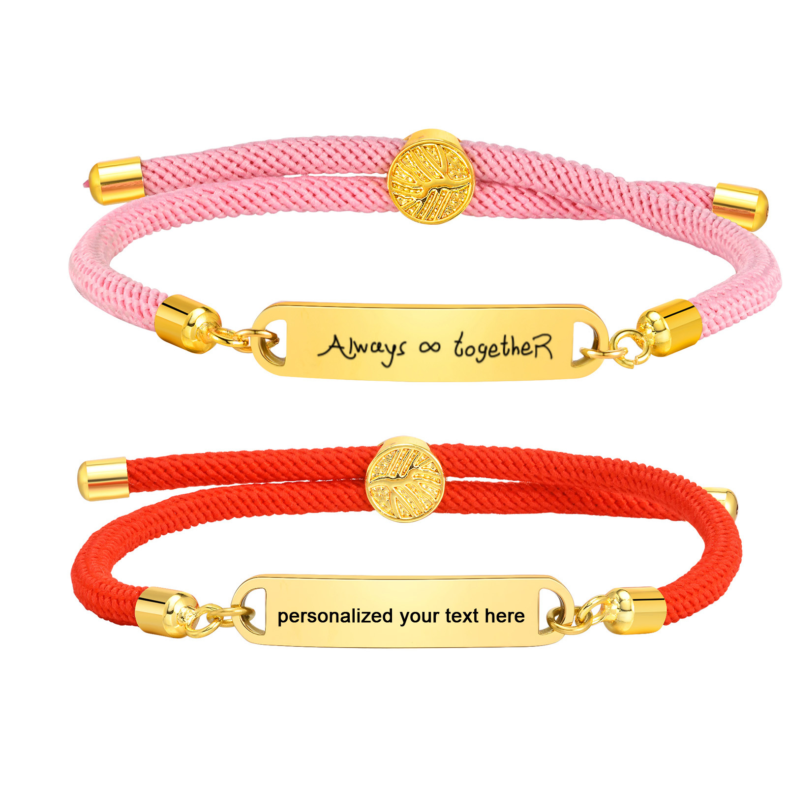 Paracord Bracelet - Gepersonaliseerde String Touw Naam Bar Id
