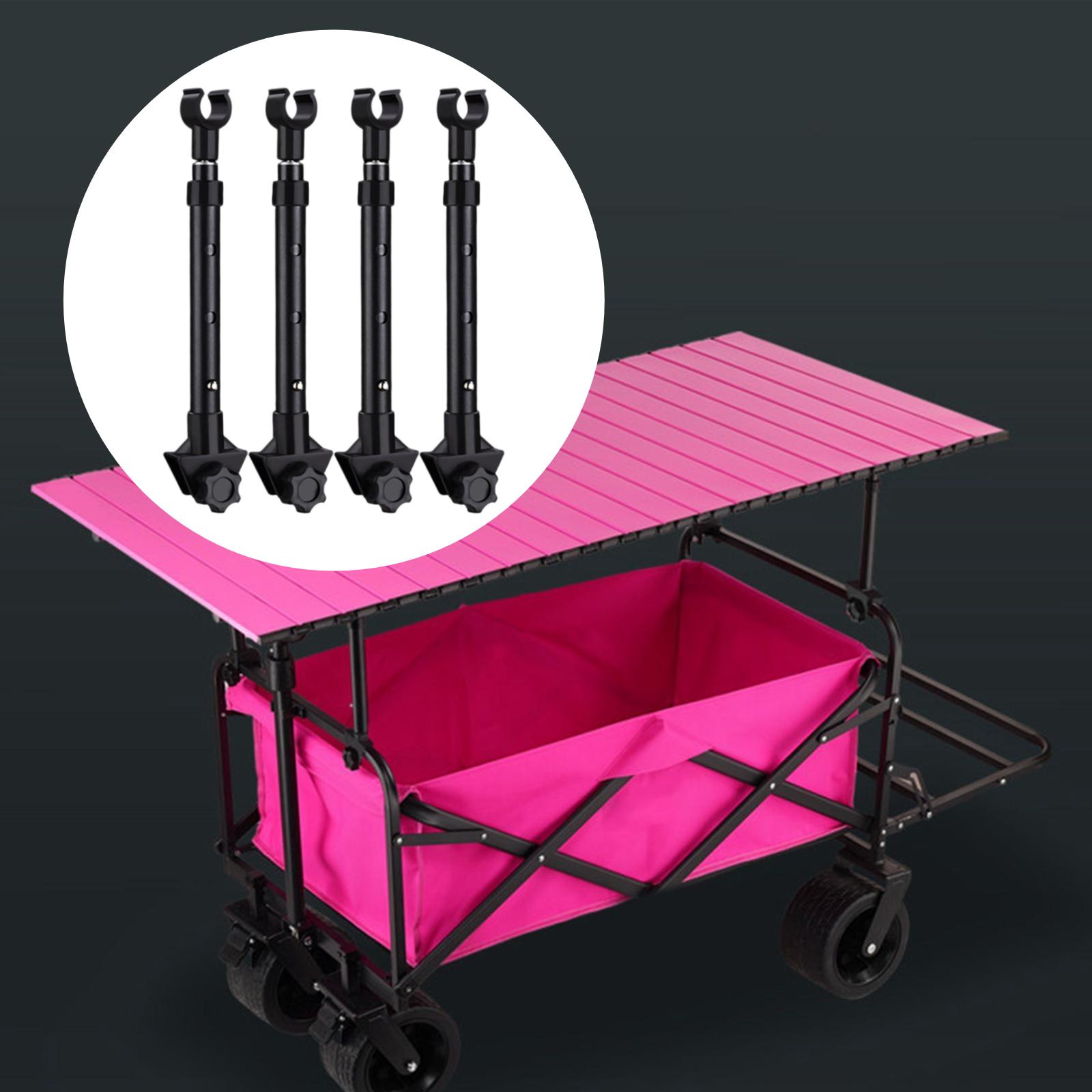 Outdoor Camping Vehicle Wagon - 4-delige wagenkar-dakstang Essentiële bevestiging Stevige backpackinguitrusting