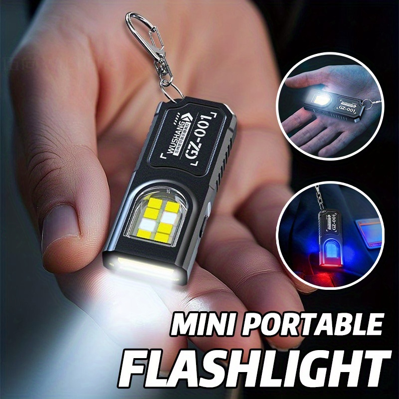 Outdoor Camping Lamp - Krachtige Mini COB LED-sleutelhangerzaklamp USB C