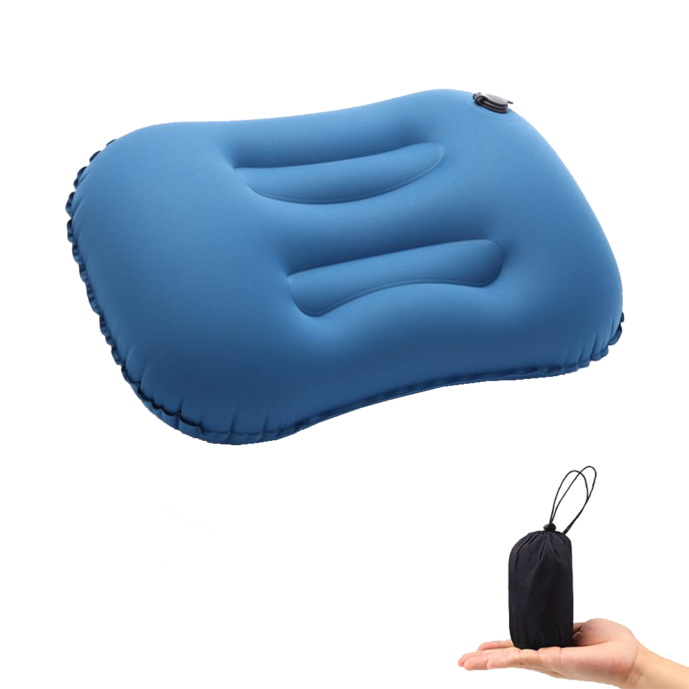 Camp Pillow Compressible - Draagbaar opblaasbaar campingkussen Samendrukbare kampkussens Ergonomisch