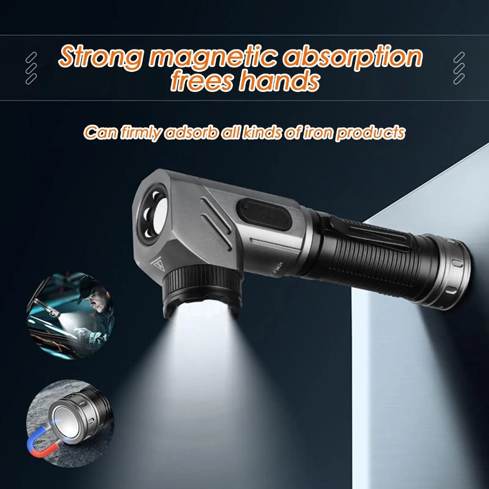 Outdoor Camping Lamp - Krachtige Mini LED-zaklamp 90 ° Draaibare