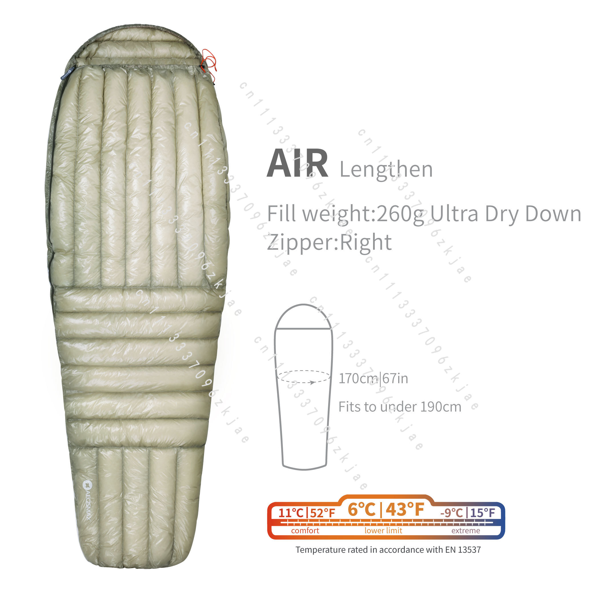 Ultralight Sleeping Bag - AIR 10D 800FP Ultra Dry Down