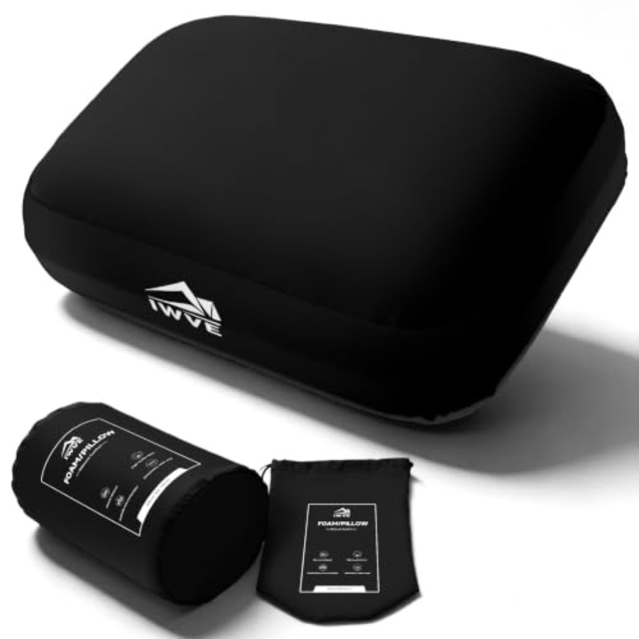 Camp Pillow Compressible - Dik kampeerkussen van traagschuim, compressibel en