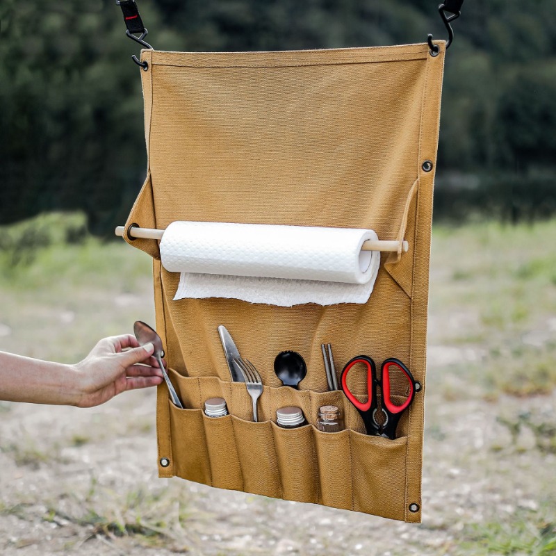 Outdoor Camping Wallpaper - Outdoor Canvas Gebruiksvoorwerp Organisator Muur Gemonteerde