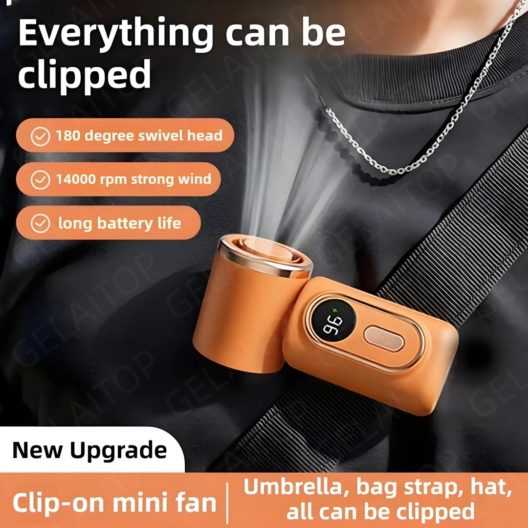 Outdoor Camping Umbrella - Mini draagbare handventilator met clip, paraplu,