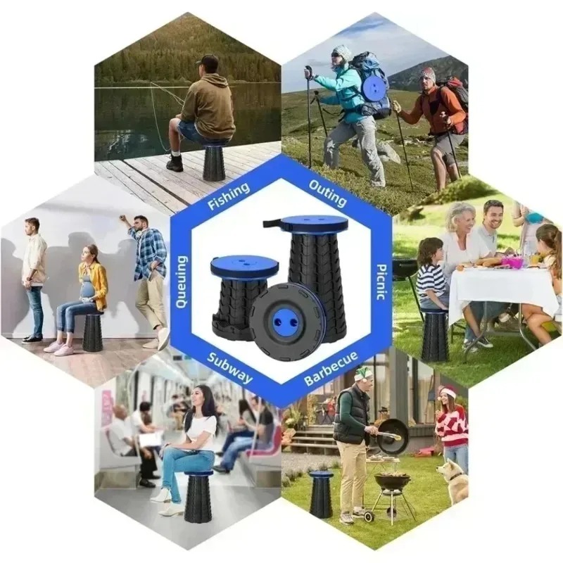 Outdoor Camping Hammock Chair - Lichtgewicht draagbare inklapbare opvouwbare kruk voor