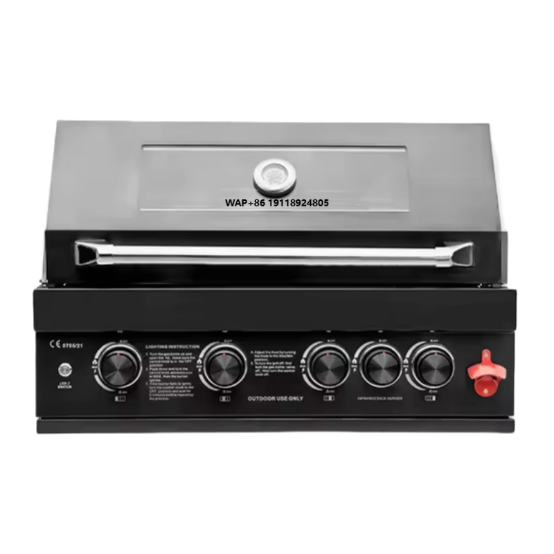 Outdoor Gas Camping Oven - Buiten gas barbecue van zwart roestvrij