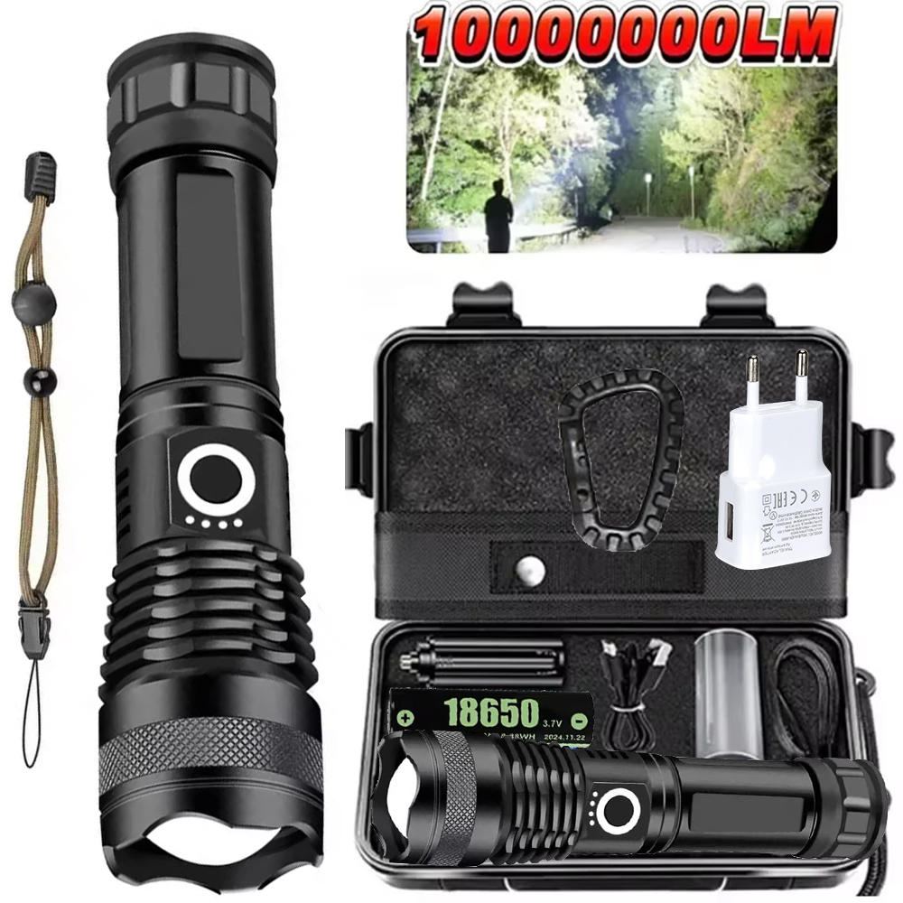 Outdoor Camping Lamp - Krachtige LED-zaklamp Oplaadbare 5-modus aluminium telescopische