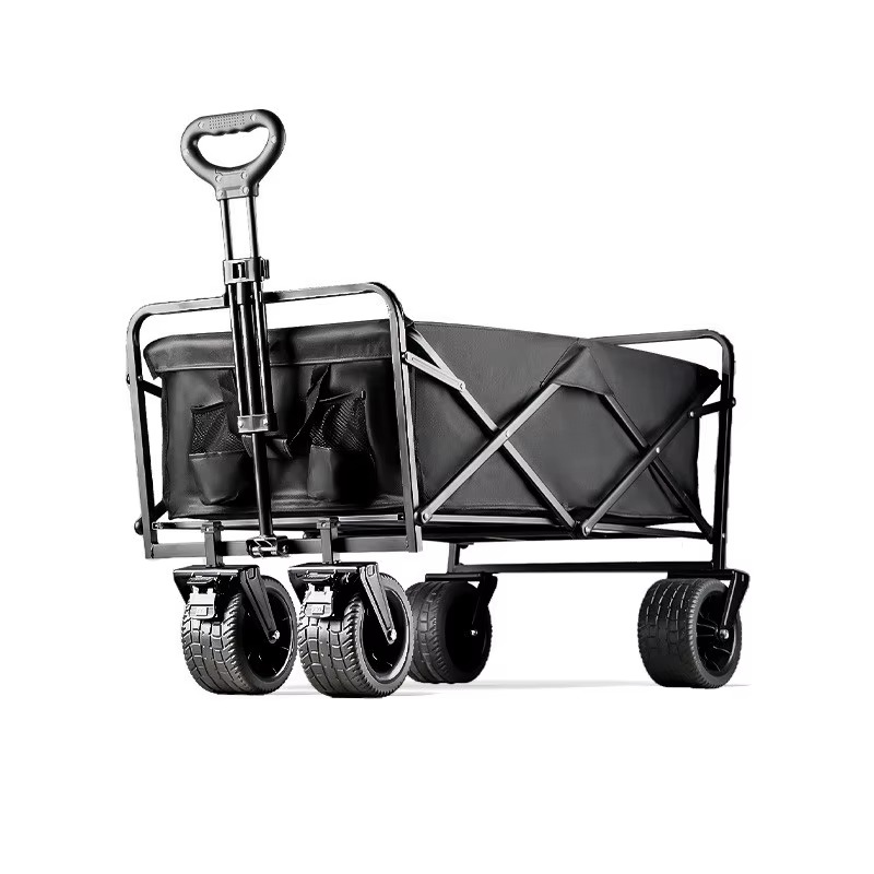 Outdoor Camping Vehicle Wagon - Lichtgewicht 150L draagbare stalen opvouwbare kar,