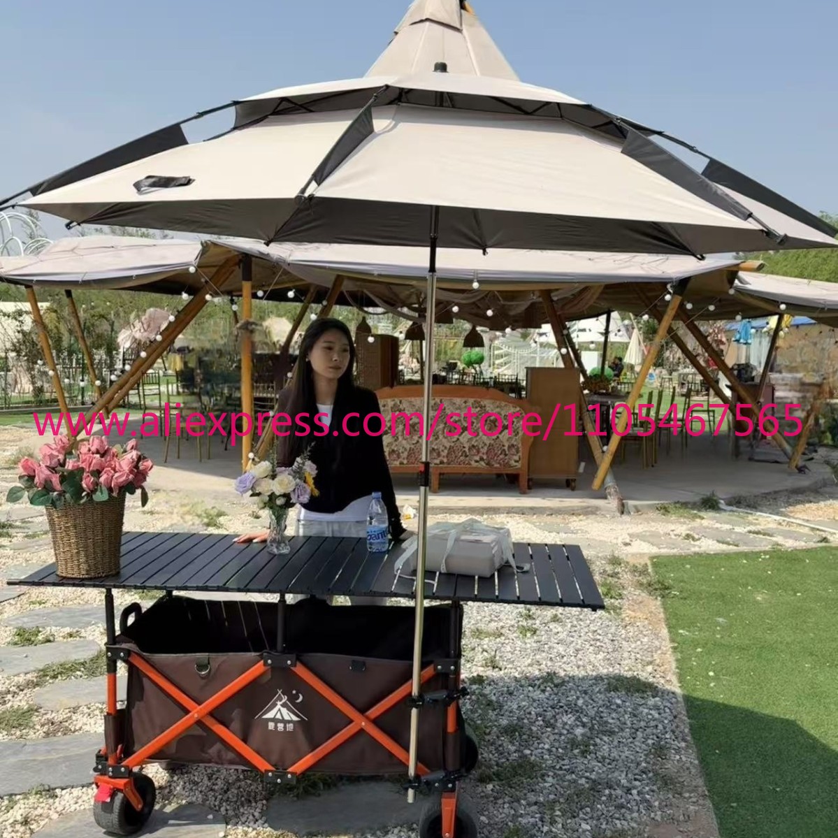 1PCS camperkraam grote opvouwb - Outdoor Camping Umbrella recensie en prijs