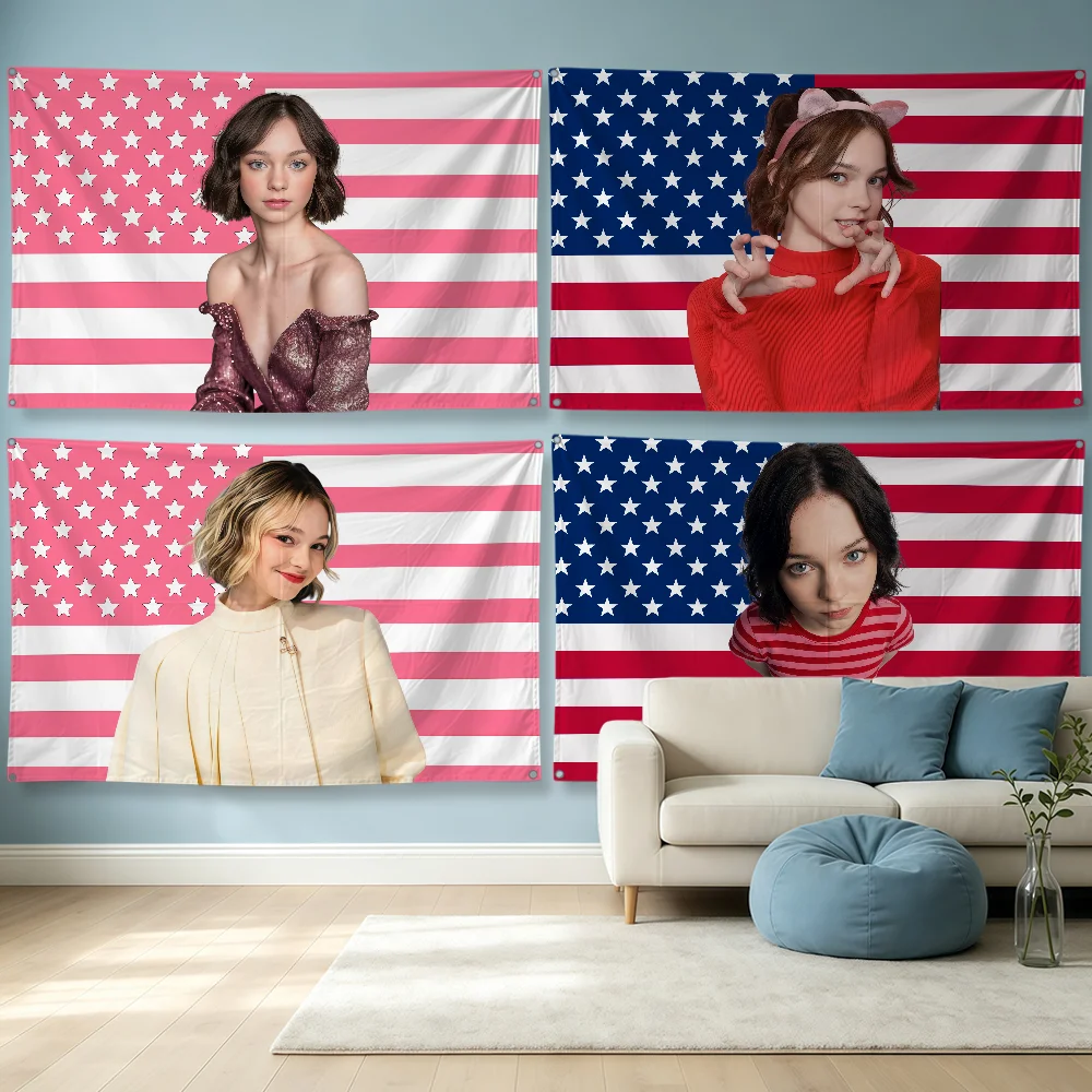 Acteur E-Emma Myers Vlag Polye - Outdoor Camping Wallpaper recensie en prijs