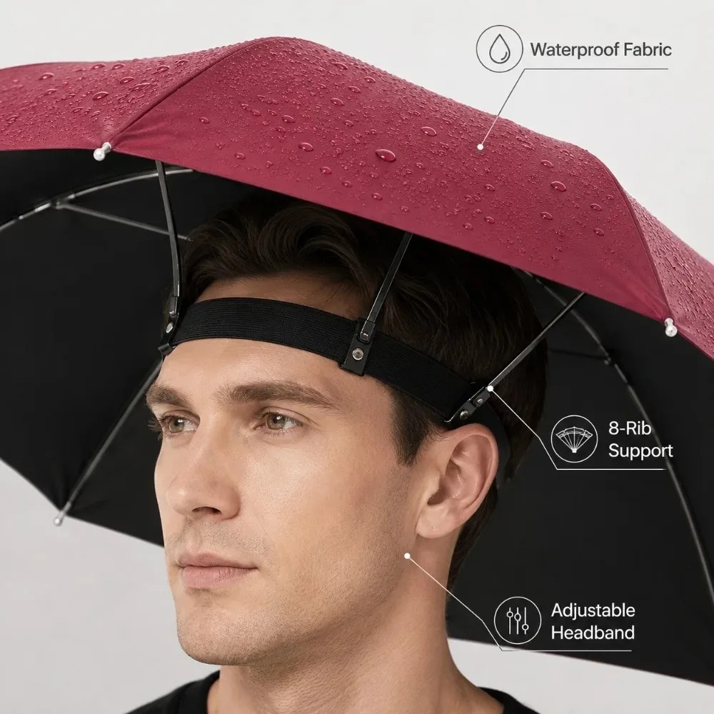 Vouwbare parapluhoed, handsfre - Outdoor Camping Umbrella recensie en prijs