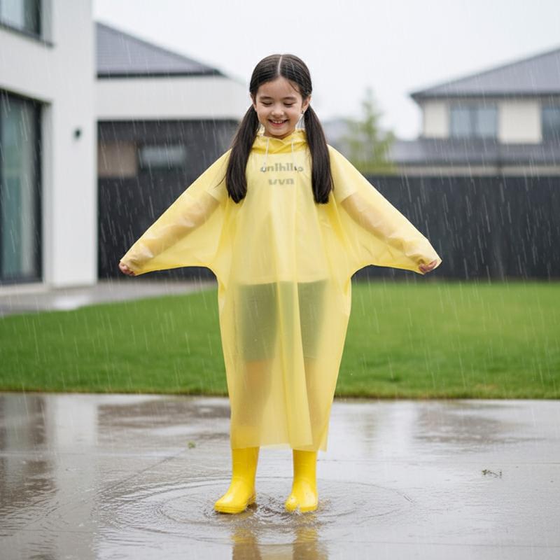 Wegwerp lange kinderregenjas E - Outdoor Camping Activities For Kids recensie en prijs